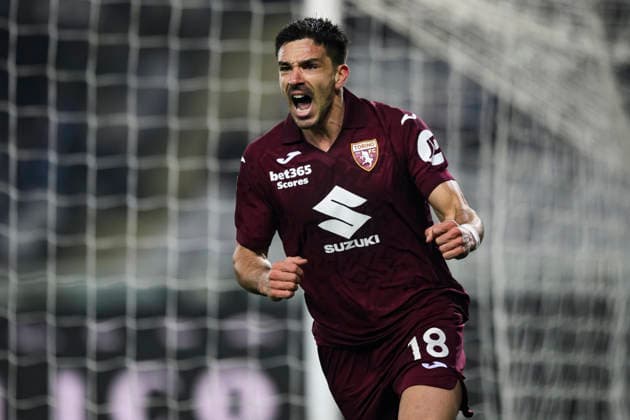 Torino FC v SS Lazio - Serie A Giovanni Simeone of Torino FC celebrates after scoring a goal during the Serie A football match between Torino FC and SS Lazio. Turin Italy Copyright: xNicolòxCampox