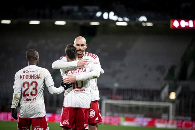 FOOTBALL : Metz vs Stade Brestois - ligue 1 - Metz - 01 03 26 Joie des joueurs de l equipe de Stade Brestois apres le but de Ludovic Ajorque 19  Copyright: xElyxandroxCEGARRAx