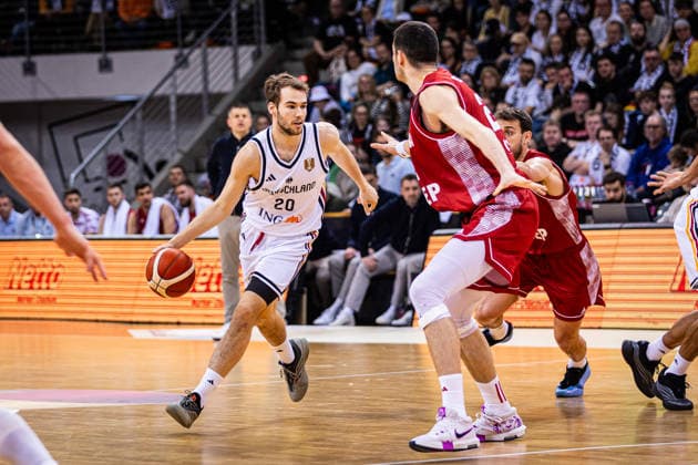 FIBA World Cup Qualifier Germany vs Croatia 01 03 2026 Malte Delow Deutscher Basketball Bund 20 with the ball FIBA Basketball World Cup 2027 European Qualifiers, Germany vs Croatia, 1 3 2026, Telekom Dome, Bonn Copyright: xBEAUTIFULxSPORTS Derixx