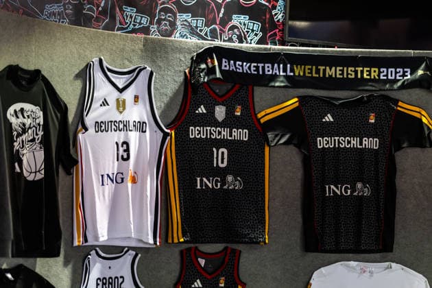 GER, FIBA Basketball World Cup 2027, European Qualifiers, Germany Croatia 01 03 2026, Telekom Dome, Bonn, GER, FIBA Basketball World Cup 2027, European Qualifiers, Germany Croatia Team Merchandising of the DBB Â Photo Alexander Trienitz Bonn Telekom Dome North Rhine-Westphalia Germany