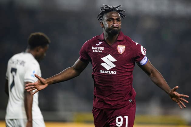 Torino FC v SS Lazio - Serie A Duvan Zapata of Torino FC celebrates after scoring a goal from a header during the Serie A football match between Torino FC and SS Lazio. Turin Italy Copyright: xNicolòxCampox