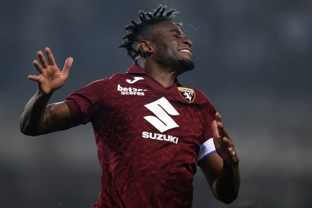 Turin, Italy, 1st March 2026. Duvan Zapata of Torino FC celebrates after scoring to give the side a 2-0 lead during the Torino vs SS Lazio Serie A match at Stadio Grande Torino, Turin. Picture credit should read: Jonathan Moscrop Sportimage EDITORIAL USE ONLY. No use with unauthorised audio, video, data, fixture lists, club league logos or live services. Online in-match use limited to 120 images, no video emulation. No use in betting, games or single club league player publications. SPI_030_TORO_LAZIO SPI-4554-0030