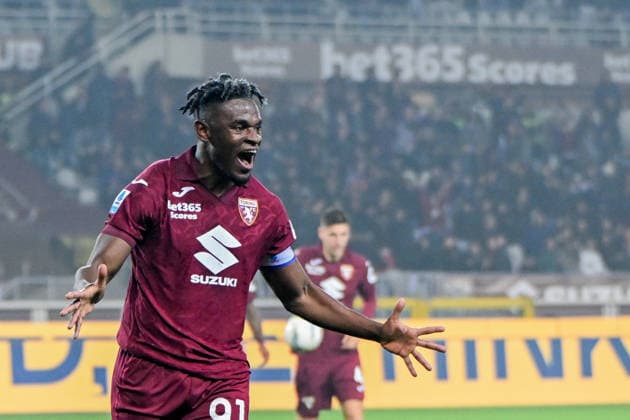 Torino™s Duvan Zapata celebrates after scoring a goal for his team during the Serie A soccer match between Torino and Lazio at the Grande Torino Stadium in Turin, Italy - Sunday, March 01, 2026. - Soccer .  Copyright: xTanoxPecoraro LaPressex