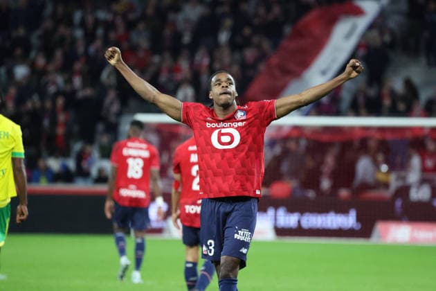 FOOTBALL : LOSC Lille vs FC Nantes - Ligue 1 J24 - 01 03 2026 Joie et cÃ lÃ bration de Nathan NGOY (LOSC Lille) apres son but lors du match LOSC Lille vs FC Nantes, Ligue 1 J24, Decathlon Arena stade Pierre Mauroy, le 1er mars 2026 - photo Laurent Sanson PsnewZ  Copyright: xLaurentxSANSONx xPsnewZx