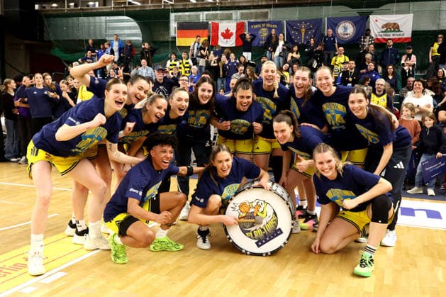 DEU, easyCredit DBBL, ALBA vs Rutronik Stars Keltern, 01 03 2026, Soemmeringhalle, Berlin, DEU, easyCredit DBBL, ALBA vs Rutronik Stars Keltern, in the picture ALBA players circle, with timpani nordphotoxGmbHx xEngler nph00076