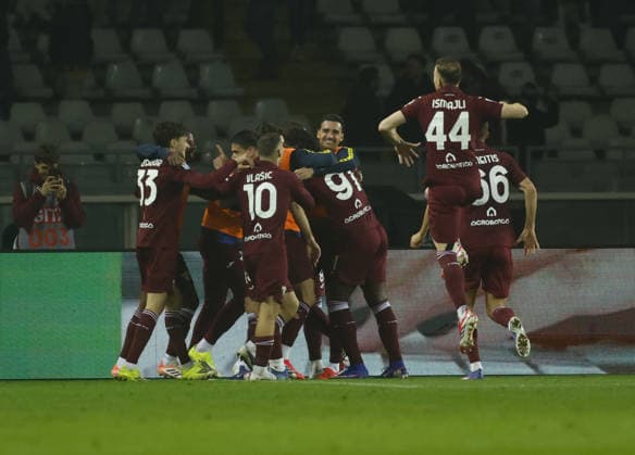 Duvan Zapata of Torino FC celebrating with team mates after a goal during the Italian Serie A, season 2025-2026, football match between Torino FC and SS Lazio on 01 March 2026 at Stadio Olimpico Grande Torino, Turin, Italy. Photo, Nderim Kaceli  Copyright: xNderimxKaceli IPAxSportx xipa-agency.netx xx IPA_72234439 IPA_Agency_IPA72234439