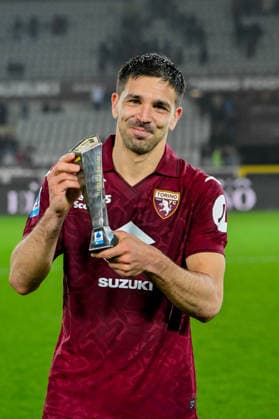 Torino™s Giovanni Simeone Panini player of the match during the Serie A soccer match between Torino and Lazio at the Grande Torino Stadium in Turin, Italy - Sunday, March 01, 2026. - Soccer .  Copyright: xTanoxPecoraro LaPressex