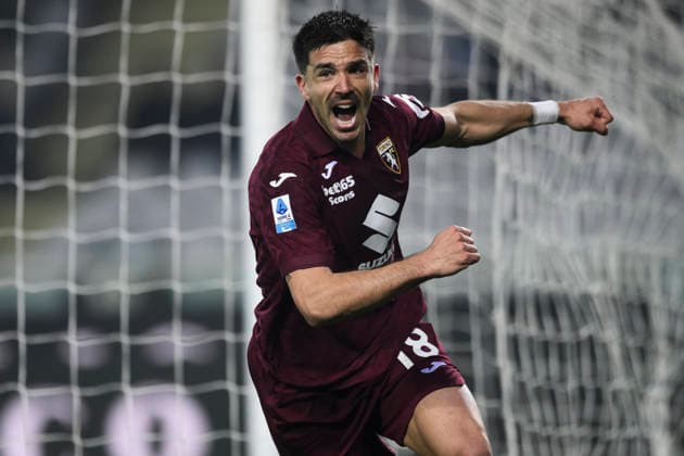Torino FC v SS Lazio - Serie A Giovanni Simeone of Torino FC celebrates after scoring the opening goal during the Serie A football match between Torino FC and SS Lazio. Turin Italy Copyright: xNicolòxCampox