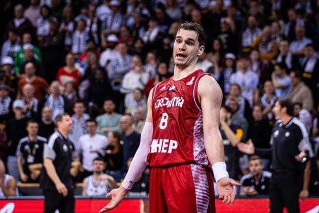 FIBA World Cup Qualifier Germany vs Croatia 01 03 2026 Mario Hezonja Croatia 8 no longer understands the world FIBA Basketball World Cup 2027 European Qualifiers, Germany vs Croatia, 1 3 2026, Telekom Dome, Bonn Copyright: xBEAUTIFULxSPORTS Derixx