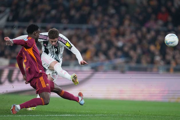 Juventus s Kenan Yildiz during the Serie A EniLive soccer match between Roma and Juventus at the Rome s Olympic stadium, Italy - Sunday March 01, 2026 - Soccer ( Photo by Alfredo Falcone LaPresse )  Copyright: xAlfredoxFalcone LaPressex