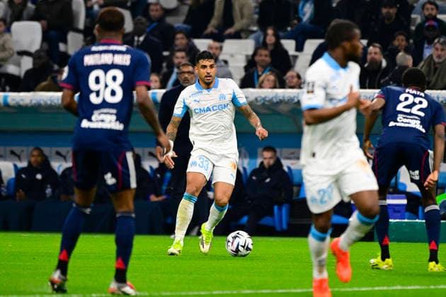 FOOTBALL : Olympique de Marseille VS Olympique Lyonnais - Ligue 1 McDonald s - 01 03 2026 Emerson (OM) - Ligue 1 McDonald s match between Olympique de Marseille and Olympique Lyonnais on March 1, 2026 at the Orange Velodrome Stadium in Marseille. MarseilleFrance  Copyright: xWilliamxCannarellax