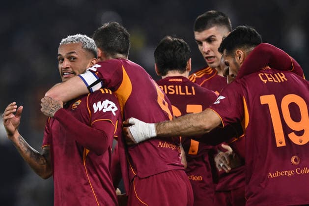 As Roma 01 03 2026 - campionato di calcio serie A Roma-Juventus foto Antonello Sammarco Image nella foto: esultanza gol Wesley 