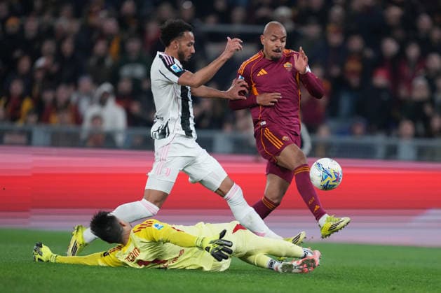Roma™s Donyell Malen gol during the Serie A EniLive soccer match between Roma and Juventus at the Rome s Olympic stadium, Italy - Sunday March 01, 2026 - Soccer ( Photo by Alfredo Falcone LaPresse )  Copyright: xAlfredoxFalcone LaPressex