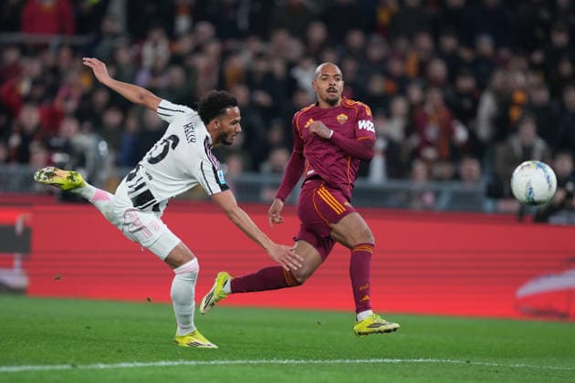 Roma™s Donyell Malen gol during the Serie A EniLive soccer match between Roma and Juventus at the Rome s Olympic stadium, Italy - Sunday March 01, 2026 - Soccer ( Photo by Alfredo Falcone LaPresse )  Copyright: xAlfredoxFalcone LaPressex