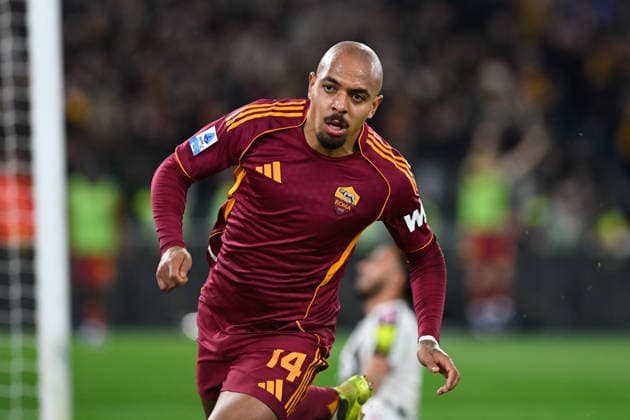 Foto IPP Cavaliere Emiliano. Roma 01 03 2026 Calcio Campionato Serie A 2025-2026. Roma - Juventus. Nella foto: esulta per il gol Donyell Malen. Italy Photo Press - World Copyright italy ITALY  Copyright: xR4924_italyphotopressx