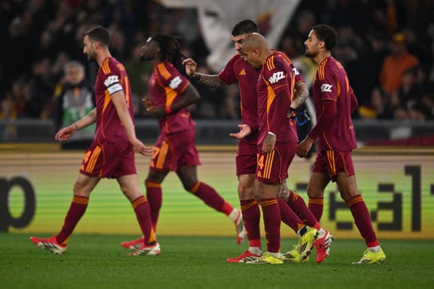Donyell Malen of A.S. Roma celebrates after scoring the goal of 3-1 during the 27th day of the Serie A Championship between A.S. Roma and Juventus F.C. at the Olympic Stadium on March 1, 2026 in Rome, Italy.  Copyright: xDomenicoxCippitelli IPAxSportx xipa-agency.netx xx IPA_72239626 IPA_Agency_IPA72239626