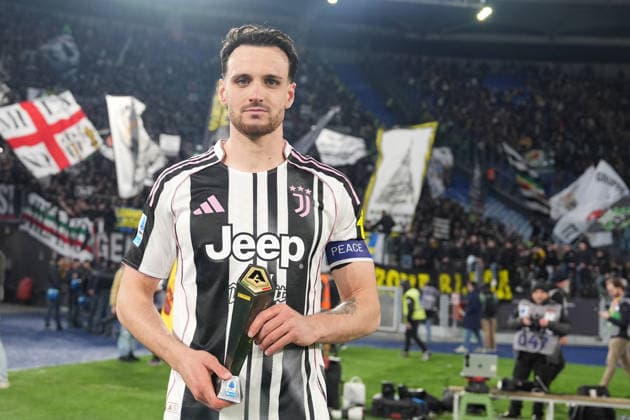 Juventus s Federico Gatti Panini player of the match during the Serie A EniLive soccer match between Roma and Juventus at the Rome s Olympic stadium, Italy - Sunday March 01, 2026 - Soccer ( Photo by Alfredo Falcone LaPresse )  Copyright: xAlfredoxFalcone LaPressex
