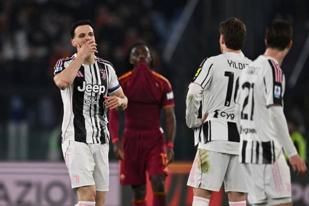 AS Roma v Juventus FC - Serie A Federico Gatti of Juventus F.C. celebrates after scoring the goal to make it 3-3 during the 27th day of the Serie A Championship between A.S. Roma and Juventus F.C. at the Olympic Stadium in Rome, Italy, on March 1, 2026. Rome Italy Italy  Copyright: xDomenicoxCippitellix originalFilename:cippitelli-asromaju260301_npyis.jpg