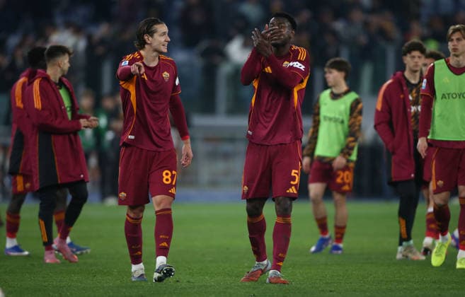 01.03.2026 Roma vs Juventus (Serie A) Calcio; 27Â° Giornata& xD;Nella foto: Ghilardi e Ndicka delusi& xD;(Foto Gino Mancini)  Copyright: xGinoxMancini IPAxSportx xipa-agency.netx xx IPA_72241017 IPA_Agency_IPA72241017