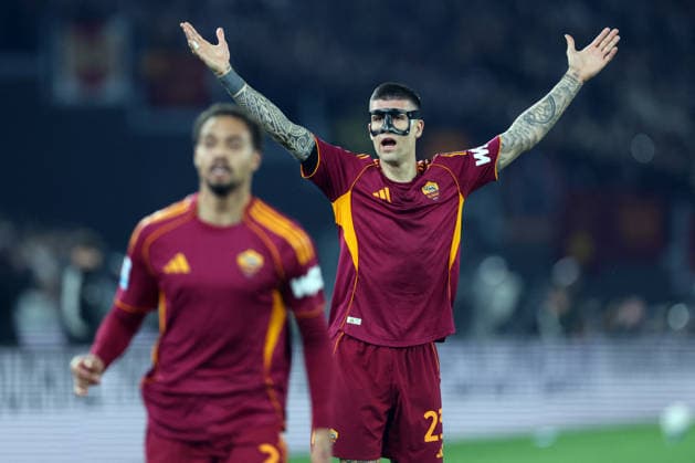 CALCIO - Serie A - AS Roma vs Juventus FC Rome, Italy - March 1, 2026: sGianluca Mancini of Roma een in action during the Serie A Enilive 2025-2026 football match between AS Roma vs Fc Juventus of Turin at Olympic Stadium. Rome Italy  Copyright: xIPAxSport ABACAx