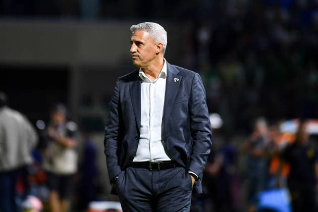 Palmeiras x São Paulo BARUERI, SP - 01.03.2026: PALMEIRAS X SaO PAULO - Hernan Crespo of Sao Paulo during the match between Palmeiras x Sao Paulo FC, valid for the Semifinal of the 2026 Paulista Football Championship, this Sunday (1), at Arena Crefisa Barueri, in Barueri, SP. (Photo: Roberto Casimiro Fotoarena) x2896398x  RobertoxCasimiro