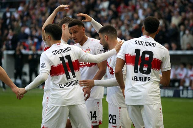 01 03 26 VfB Stuttgart VfL Wolfsburg Germany, Stuttgart, 01 03 2026, Football, Bundesliga, Season 2025 2026, VfB Stuttgart VfL Wolfsburg 4 0 Deniz Undav VfB Stuttgart Jubel Tor 1 0 Undav