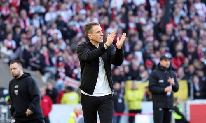 01 03 26 VfB Stuttgart VfL Wolfsburg Germany, Stuttgart, 01 03 2026, Football, Bundesliga, Season 2025 2026, VfB Stuttgart VfL Wolfsburg 4 0 Daniel Bauer Coach VfL Wolfsburg