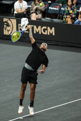 Tennis 2026: MGM Slam Presented By Capital One MAR 01 March 1, 2026: Nick Kyrgios in action during the MGM Slam Presented by Capital One on March 1, 2026 at T-Mobile Arena in Las Vegas, NV. Christopher Trim Cal Media. (Credit Image: Â Christopher Trim Cal Sport Media) Las Vegas Nevada United States of America EDITORIAL USE ONLY Copyright: xx ZUMA-20260301_zma_c04_081.jpg ChristopherxTrimx csmphotothree476712