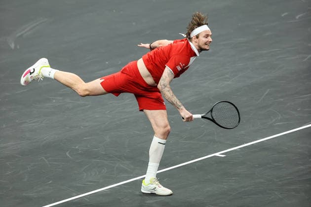 Tennis 2026: MGM Slam Presented By Capital One MAR 01 March 1, 2026: Alexander Bublik in action during the MGM Slam Presented by Capital One on March 1, 2026 at T-Mobile Arena in Las Vegas, NV. Christopher Trim Cal Media. (Credit Image: Â Christopher Trim Cal Sport Media) Las Vegas Nevada United States of America EDITORIAL USE ONLY Copyright: xx ZUMA-20260301_zma_c04_078.jpg ChristopherxTrimx csmphotothree476715