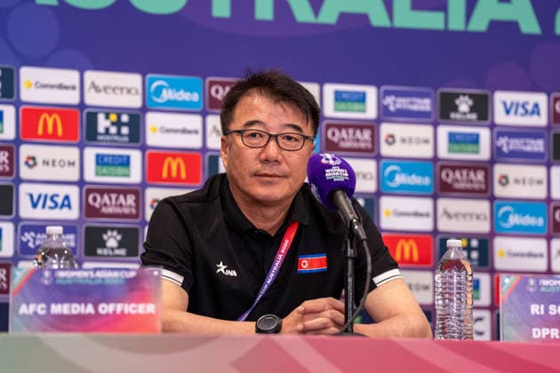Ri Song-Ho (DPR Korea Head Coach) looks on during the AFC Womens Asian Cup 2026 MD-1 press conference, PK, Pressekonferenz ahead of Group B game between DPR Korea and Uzbekistan at Western Sydney Stadium in Sydney, Australia. Copyright: xNoexLlamasx xSPPx Sportspressphoto_SPR99763