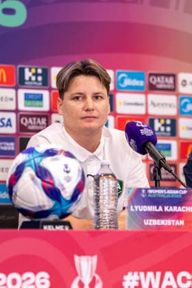 Lyudmila Karachik (17 Uzbekistan) looks on during the AFC Womens Asian Cup 2026 MD-1 press conference, PK, Pressekonferenz ahead of Group B game between DPR Korea and Uzbekistan at Western Sydney Stadium in Sydney, Australia. Copyright: xNoexLlamasx xSPPx Sportspressphoto_SPR99768