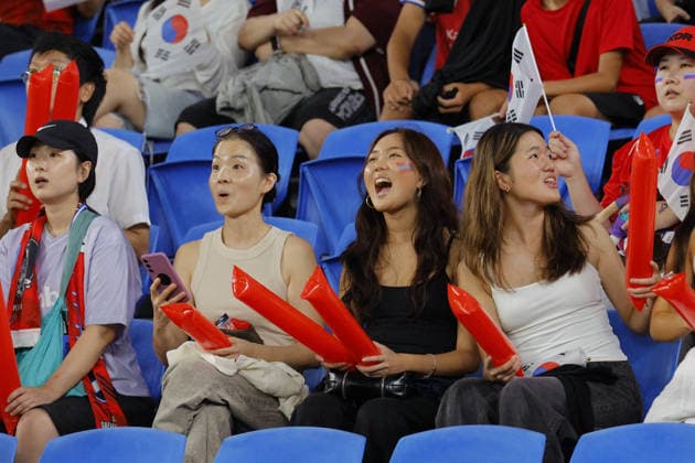 Supporters of Korea are seen during the Womens Asian Cup match between Korea Republic and Islamic Republic of Iran at the Gold Coast Stadium in Robina, Australia Copyright: xMatthewxStarlingx xSPPx Sportspressphoto_SPR99812