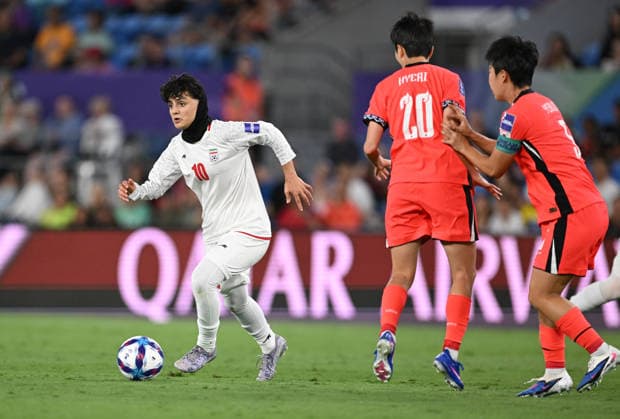 SOCCER ASIAN CUP SOUTH KOREA IRAN, Fatemeh Pasandideh of Islamic Republic of Iran during the AFC Women™s Asian Cup Group A match between South Korea and Iran at Robina Stadium on the Gold Coast, Monday, March 2, 2026. ( NO ARCHIVING, EDITORIAL USE ONLY GOLD COAST QUEENSLAND AUSTRALIA  Copyright: xDAVExHUNTx 20260302194881616990