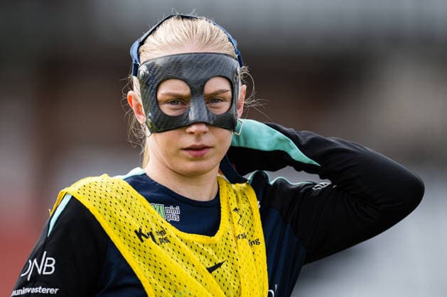 260302 Thea Bjelde of the Norwegian women™s national football team during a training session on March 2, 2026 in Vienna Photo Marius Simensen BILDBYRAN Cop 238 bbeng dam fifa women s world cup qualifier football fotball fotball norge norway practice soccer training trening träning  Copyright: MARIUSxSIMENSEN BB260302BB335