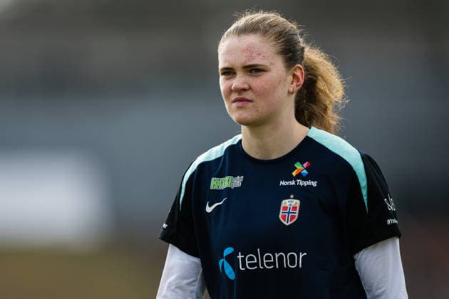 260302 Signe Gaupset of the Norwegian women™s national football team during a training session on March 2, 2026 in Vienna Photo Marius Simensen BILDBYRAN Cop 238 bbeng dam fifa women s world cup qualifier football fotball fotball norge norway practice soccer training trening träning  Copyright: MARIUSxSIMENSEN BB260302BB336