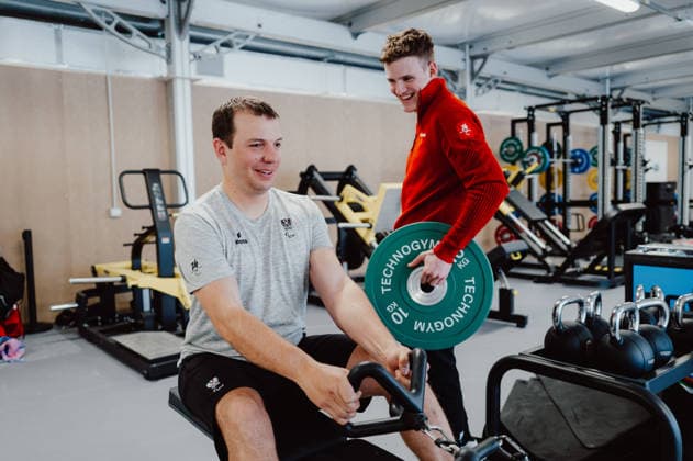 PARALYMPICS - Winter Paralympics Milano Cortina 2026 CORTINA D AMPEZZO,ITALY,02.MAR.26 - PARALYMPICS - Paralympic Winter games, Winterspiele,Spiele, Summer games Milano Cortina 2026, preview. Image shows Markus Salcher (AUT) and Johannes Aigner (AUT).  GEPAxpictures xAlexanderxSolc