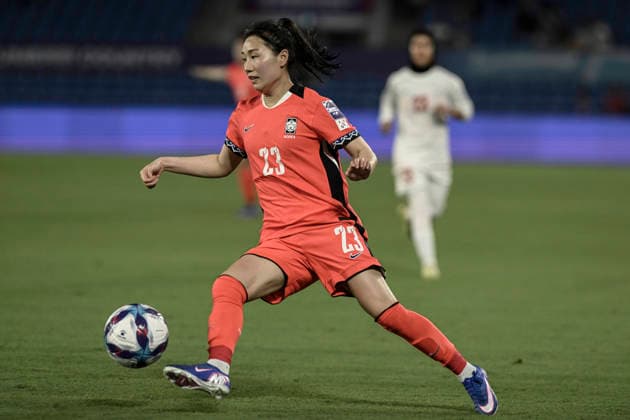 FuÃŸball, Frauen, Asien Cup, SÃ¼dkorea - Iran #4 2nd March 2026, Robina Stadium, Gold Coast, Queensland, Australia; AFC Women s Asian Cup, Iran versus South Korea; Kang Chae-rim of Korea Republic runs with the ball  NigelxOwen