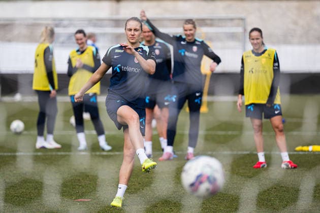 260302 Lisa Naalsund of the Norwegian women™s national football team during a training session on March 2, 2026 in Vienna Photo Marius Simensen BILDBYRAN Cop 238 bbeng dam fifa women s world cup qualifier football fotball fotball norge norway practice soccer training trening träning  Copyright: MARIUSxSIMENSEN BB260302BB366