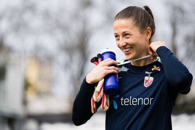 260302 Cecilie Haustaker Fiskerstrand of the Norwegian women™s national football team during a training session on March 2, 2026 in Vienna Photo Marius Simensen BILDBYRAN Cop 238 bbeng dam fifa women s world cup qualifier football fotball fotball norge norway practice soccer training trening träning  Copyright: MARIUSxSIMENSEN BB260302BB380