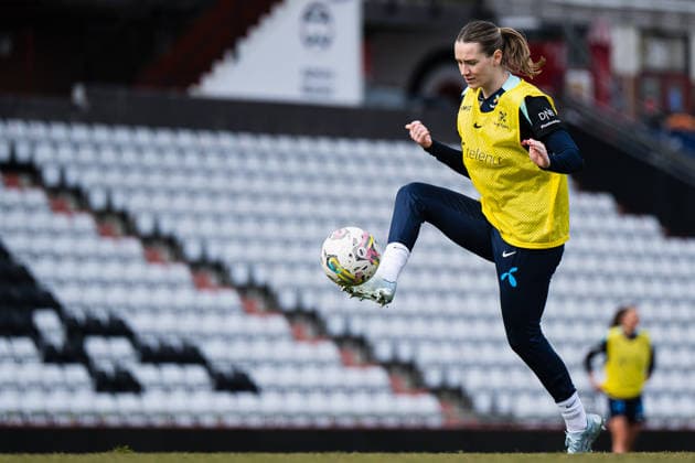 260302 Elisabeth Terland of the Norwegian women™s national football team during a training session on March 2, 2026 in Vienna Photo Marius Simensen BILDBYRAN Cop 238 bbeng dam fifa women s world cup qualifier football fotball fotball norge norway practice soccer training trening träning  Copyright: MARIUSxSIMENSEN BB260302BB384