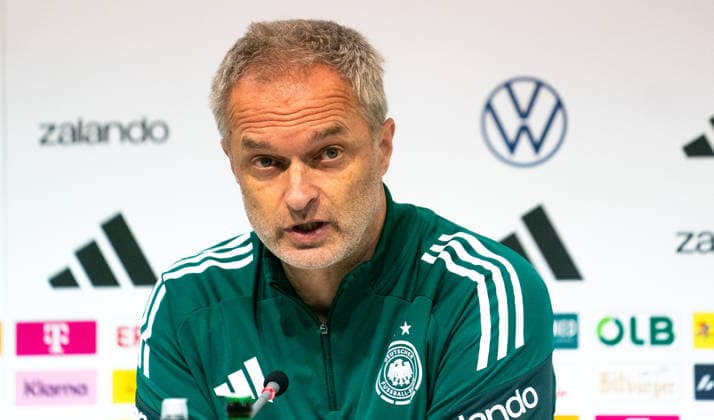 2 3 2026, Football, GER, Women, World Cup qualification, Germany Slovenia, Coach Christian Wück Germany at the press conference Dresden Rudolf Harbig Stadium Saxony Germany