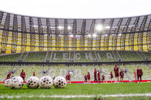 02.03.2026 GDANSK, POLSAT PLUS ARENA PILKA NOZNA KOBIET ( WOMEN S FOOTBALL) EL ELIMINACJE DO MS MISTRZOSTW SWIATA W PILCE NOZNEJ KOBIET FIFA 2027 ZGRUPOWANIE REPREZENTACJI POLSKI KOBIET OFICJALNA KONFERENCJA PRASOWA I TRENING REPREZENTACJI POLSKI KOBIET PRZED MECZEM Z HOLANDIA FOOTBALL POLISH WOMEN S national team, Nationalteam TRAINING CAMP OFFICIAL press conference, PK, Pressekonferenz AND TRAINING OF THE POLISH WOMEN S NATIONAL TEAM BEFORE THE MATCH AGAINST THE NETHERLANDS NZ POLSKA TRENING ILUSTRACJA FOTO LUKASZ GROCHALA CYFRASPORT NEWSPIX.PL --- newspix.pl 