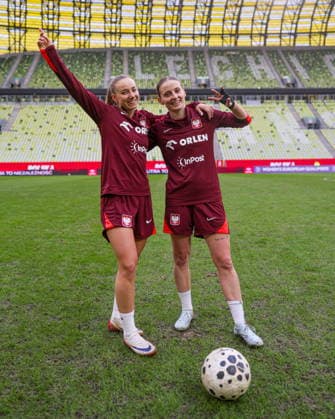02.03.2026 GDANSK, POLSAT PLUS ARENA PILKA NOZNA KOBIET ( WOMEN S FOOTBALL) EL ELIMINACJE DO MS MISTRZOSTW SWIATA W PILCE NOZNEJ KOBIET FIFA 2027 ZGRUPOWANIE REPREZENTACJI POLSKI KOBIET OFICJALNA KONFERENCJA PRASOWA I TRENING REPREZENTACJI POLSKI KOBIET PRZED MECZEM Z HOLANDIA FOOTBALL POLISH WOMEN S national team, Nationalteam TRAINING CAMP OFFICIAL press conference, PK, Pressekonferenz AND TRAINING OF THE POLISH WOMEN S NATIONAL TEAM BEFORE THE MATCH AGAINST THE NETHERLANDS NZ MILENA KOKOSZ, EWELINA KAMCZYK FOTO LUKASZ GROCHALA CYFRASPORT NEWSPIX.PL --- newspix.pl 