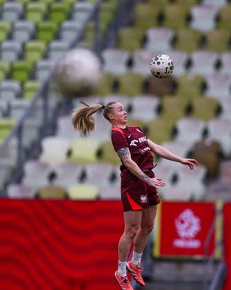 02.03.2026 GDANSK, POLSAT PLUS ARENA PILKA NOZNA KOBIET ( WOMEN S FOOTBALL) EL ELIMINACJE DO MS MISTRZOSTW SWIATA W PILCE NOZNEJ KOBIET FIFA 2027 ZGRUPOWANIE REPREZENTACJI POLSKI KOBIET OFICJALNA KONFERENCJA PRASOWA I TRENING REPREZENTACJI POLSKI KOBIET PRZED MECZEM Z HOLANDIA FOOTBALL POLISH WOMEN S national team, Nationalteam TRAINING CAMP OFFICIAL press conference, PK, Pressekonferenz AND TRAINING OF THE POLISH WOMEN S NATIONAL TEAM BEFORE THE MATCH AGAINST THE NETHERLANDS NZ PAULINA DUDEK FOTO LUKASZ GROCHALA CYFRASPORT NEWSPIX.PL --- newspix.pl 