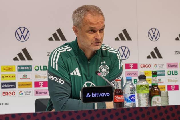 02 03 2026, xgrfx, Football World Cup Qualification , Germany Women Press Conference, Final Training v l Christian Wück Deutsche Frauennationalmannschaft DFL DFB REGULATIONS PROHIBIT ANY USE OF PHOTOGRAPHS as IMAGE SEQUENCES and or QUASI VIDEO Dresden