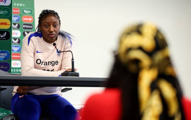 France Women Squad Training & press conference, PK, Pressekonferenz Tallaght Stadium, Dublin 2 3 2026 Kadidiatou Diani Kadidiatou Diani 2 3 2026  Copyright: x INPHO DanxClohessyx DC051782 copy