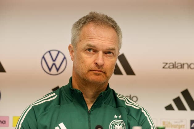 Dresden, Germany 02 March 2026 Preparation for the Womens World Cup qualifier Germany vs Slovenia Final press conference in Dresden In the picture national coach Christian Wück Wueck Germany at the final press conference in Dresden Copyright: HMBxMedia MadeleinexFantini
