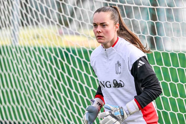 SOCCER WOMEN UEFA QUALIFIERS B4 MD-1 ISRAEL VS BELGIUM goalkeeper Diede Lemey (12) of Belgium pictured during a women football training session MD-1 before the game between the national teams of Israel and Belgium, called the Red Flames, on the first match day in League B Group B4 in the league stage of the 2026-27 UEFA Women s European Qualifiers competition , on Monday 2 March 2026 in Budapest , Hungary . PHOTO SPORTPIX Stijn Audooren Budapest BSC Stadium - Budaors Hungary  Copyright: xSportpix.bex xStijnxAudoorenxStijnxAudoorenx
