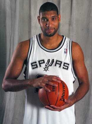Oct 03, 2004; San Antonio, TX, USA; Spurs player TIM DUNCAN poses for pictures during Media Day, Monday evening at the Omni Hotel. San Antonio TX USA Copyright: xWilliamxLuther SanxAntonioxExprex