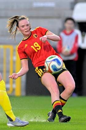 Red Flames v Sweden - Women U23 International Friendly, Länderspiel, Nationalmannschaft TUBEKE, BELGIUM - MARCH 02 : Van Mullen Loes of Belgium during the Friendly game between Belgian Flames and the Sweden national team, Nationalteam on March 2, 2026 in Tubeke, Belgium, 02 03 2026 Tubeke Belgium  Copyright: xSesx